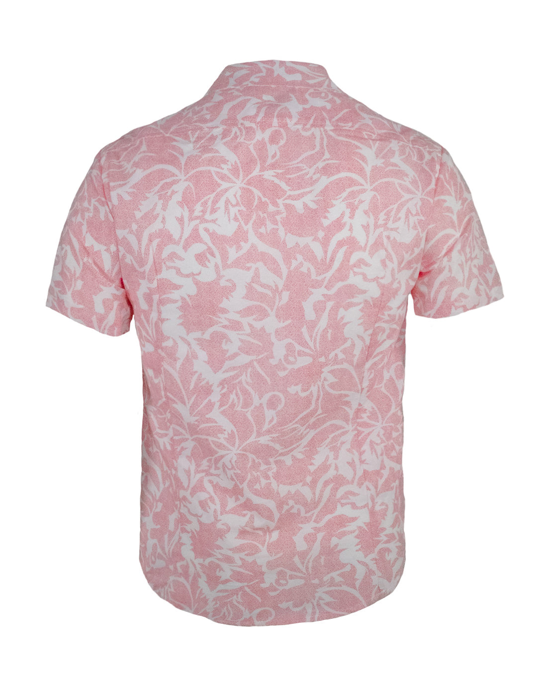 Camisa Manga Corta Estampado Flores 21055 Rojo