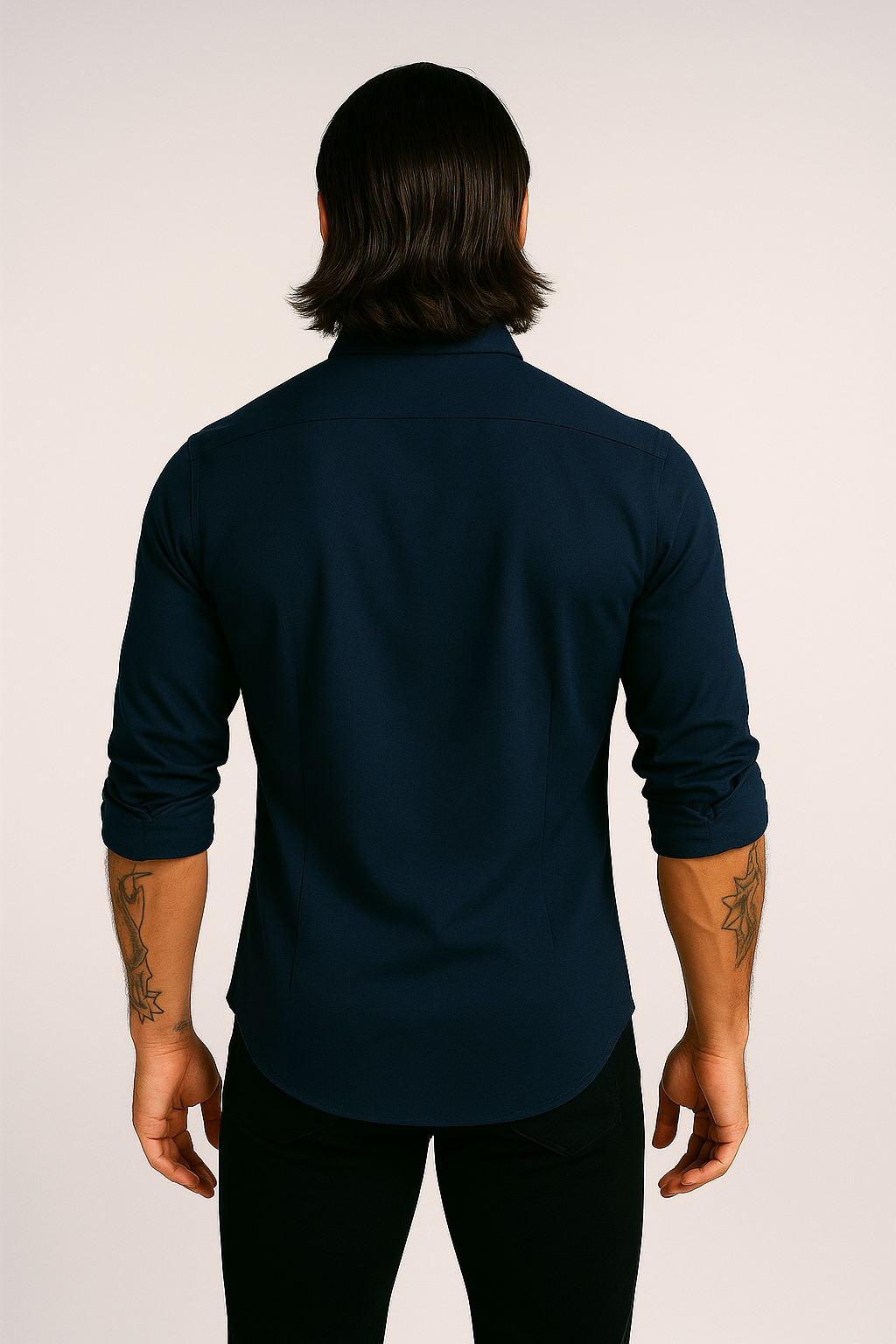 Camisa Repelente Formal Manga Larga 2328 Marino