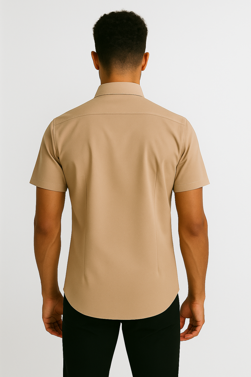 Camisa Repelente Formal Manga Corta 23101 Beige