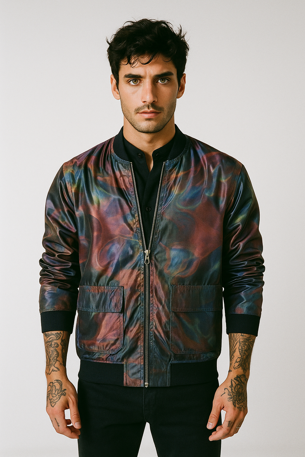Chamarra Doble Vista Cuello Mao Lava Multicolor 2343