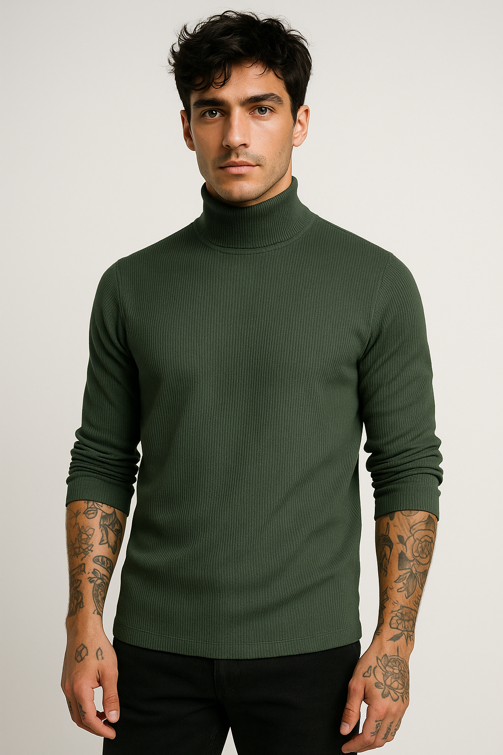 Playera Cuello Alto 2318 Verde Militar