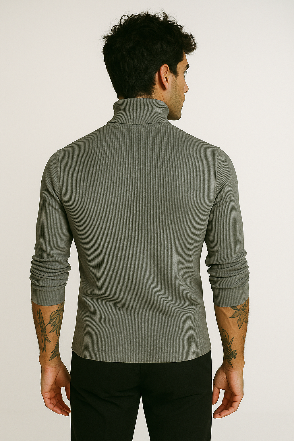 Playera Cuello Alto 2318 Gris Jaspe