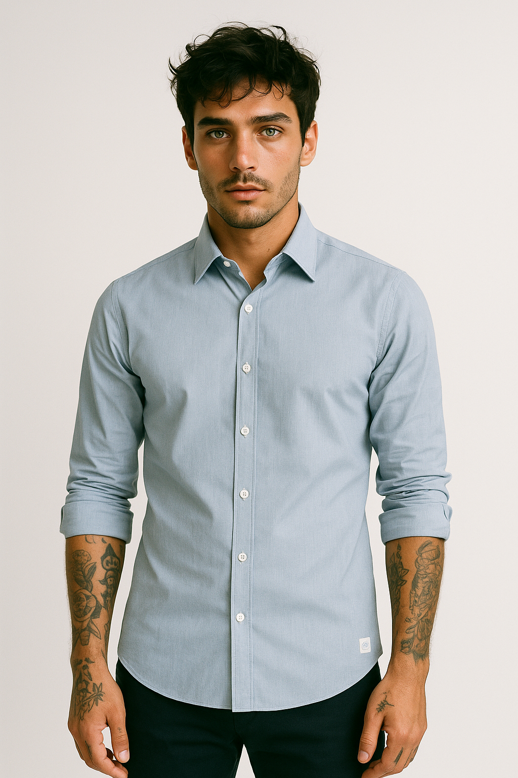 Camisa Formal Manga Larga 2312 Gris