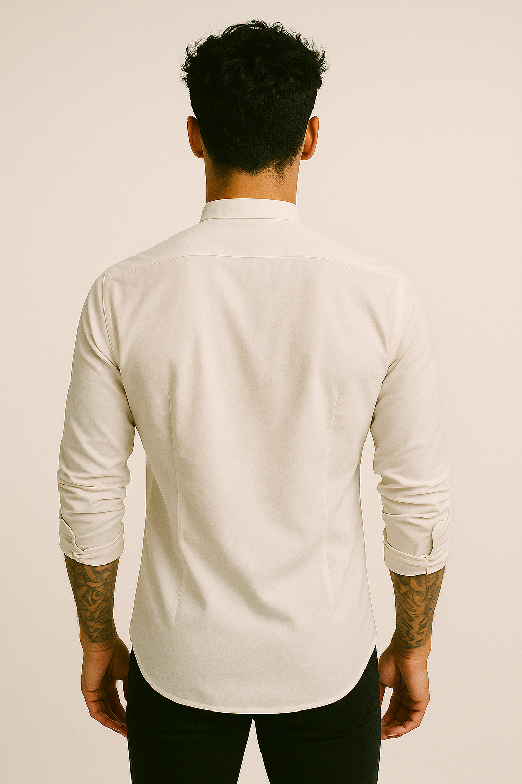 Camisa Cuello Mao Manga Larga Exclusive 2249 Blanco