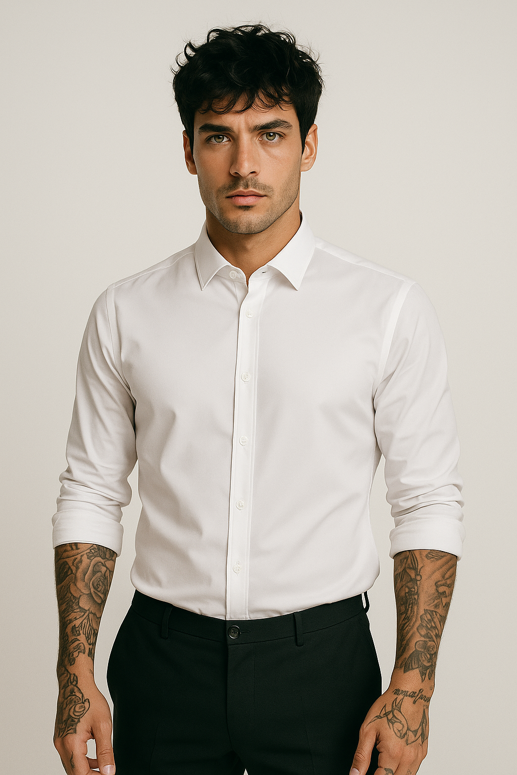 Camisa Formal manga larga repelente 2328 Blanco