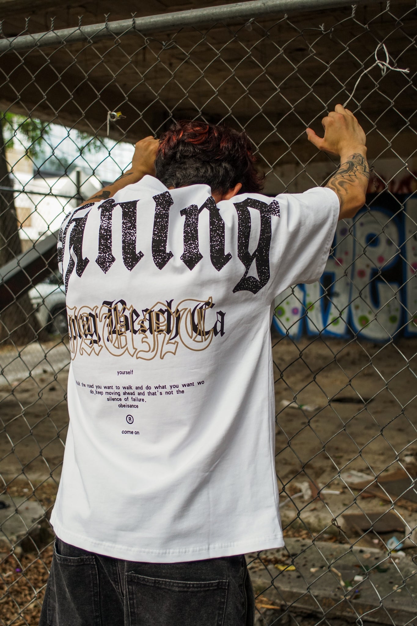 Playera Oversize 2548 270GRMS SHINING Blanco