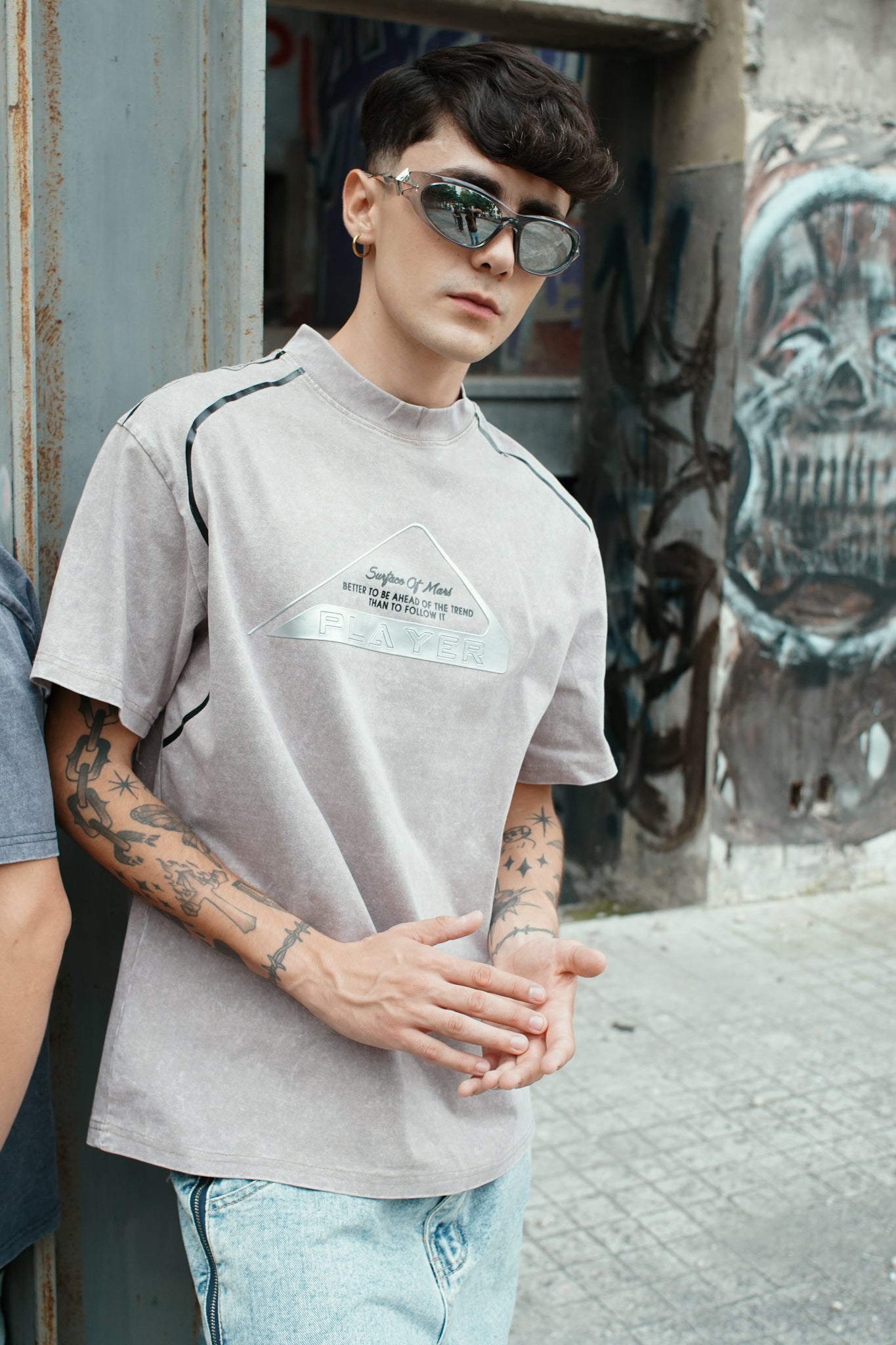 Playera Oversize 2548 270GRMS PLAYER CAQUI