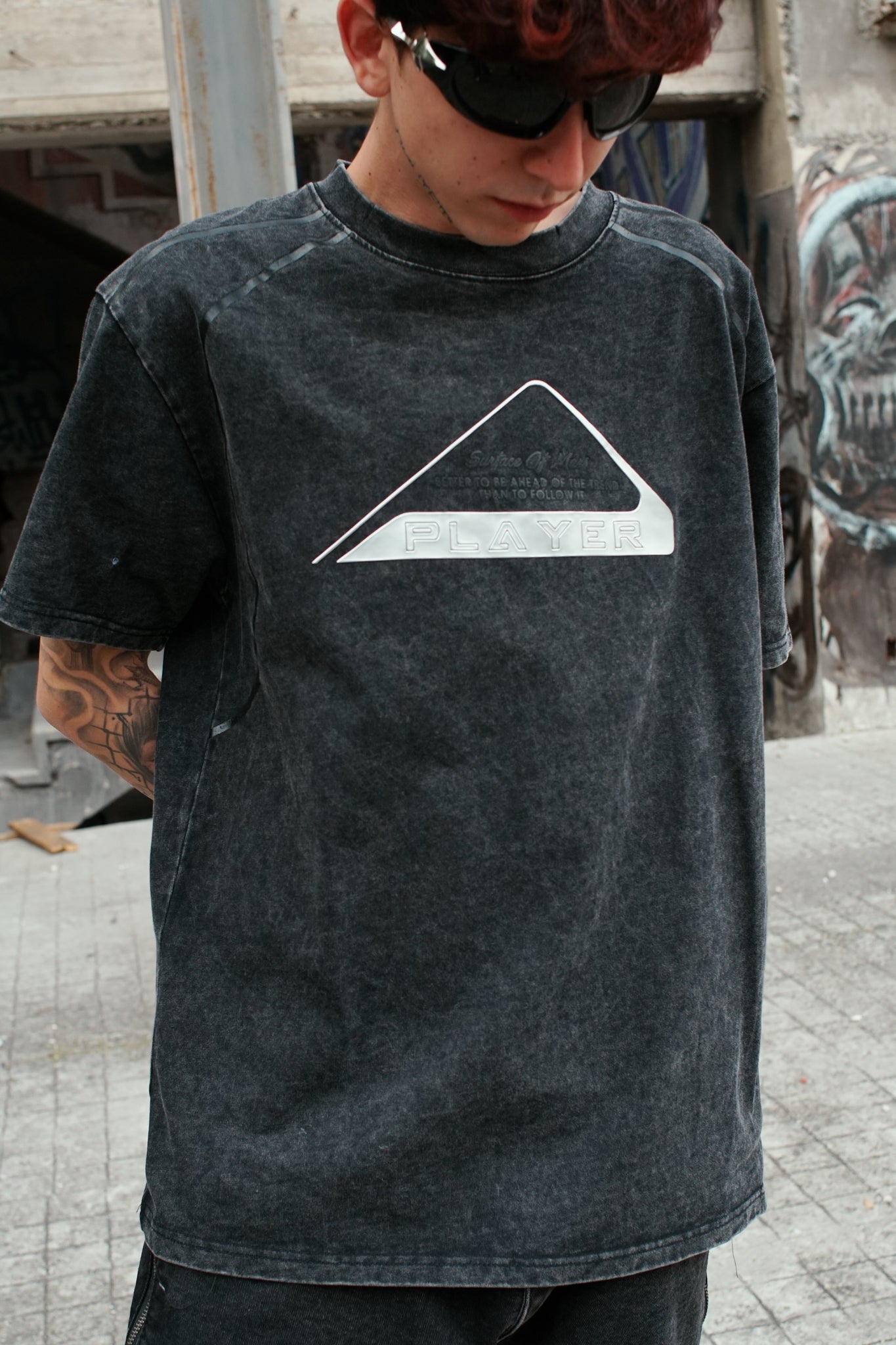 Playera Oversize 2548 270GRMS PLAYER Negro