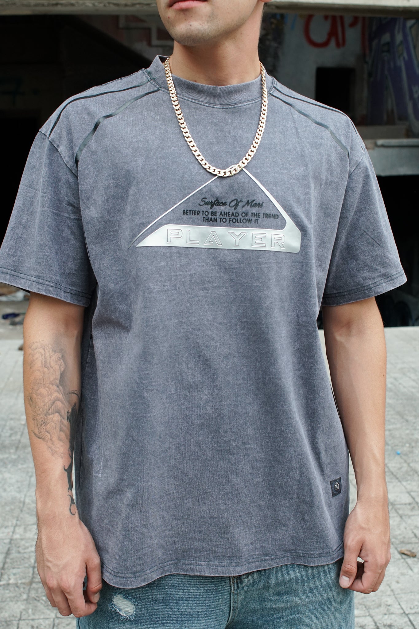 Playera Oversize 2548 270GRMS PLAYER Marino