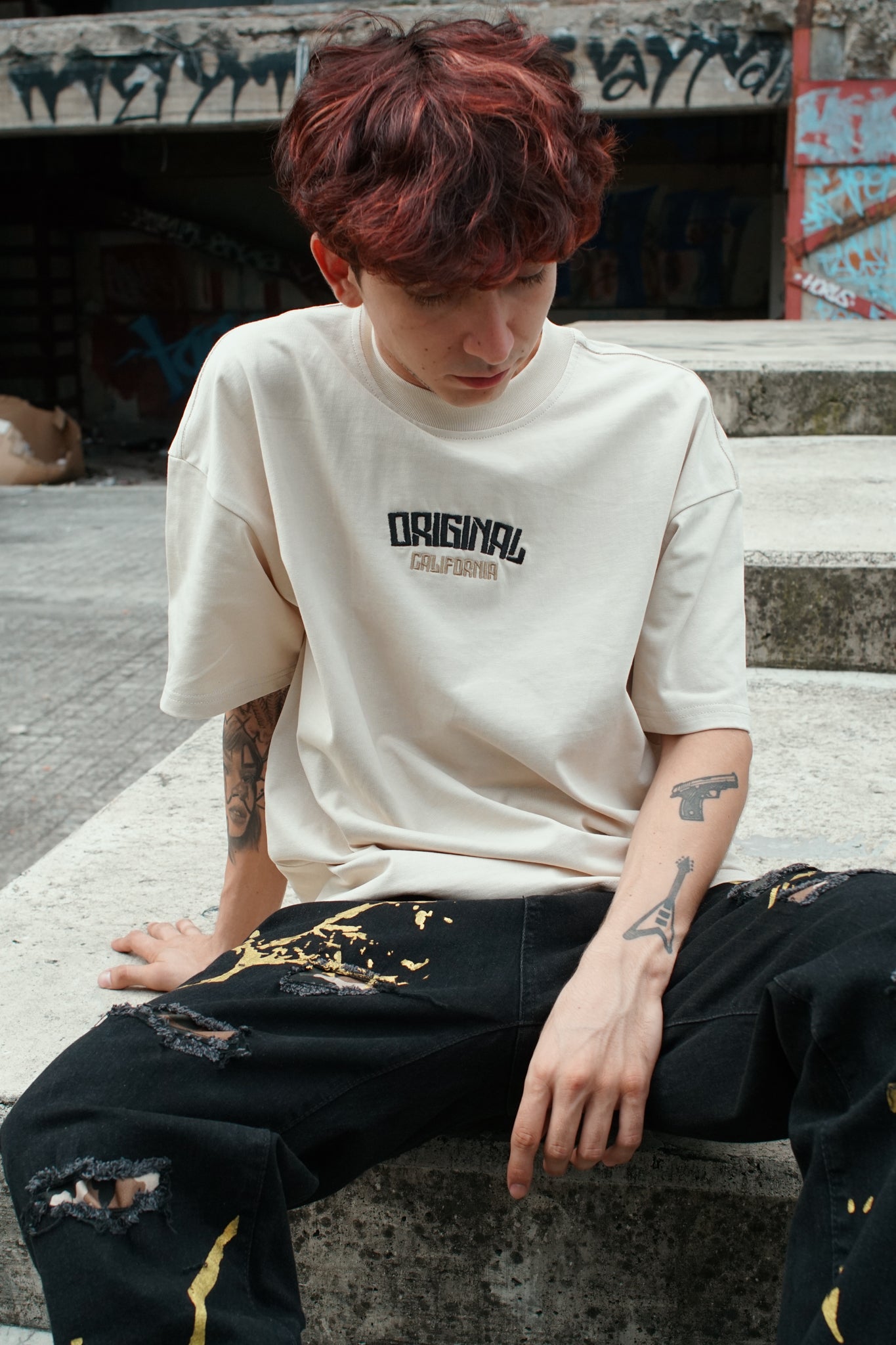 Playera Oversize 2548 270GRMS ORIGINAL Beige