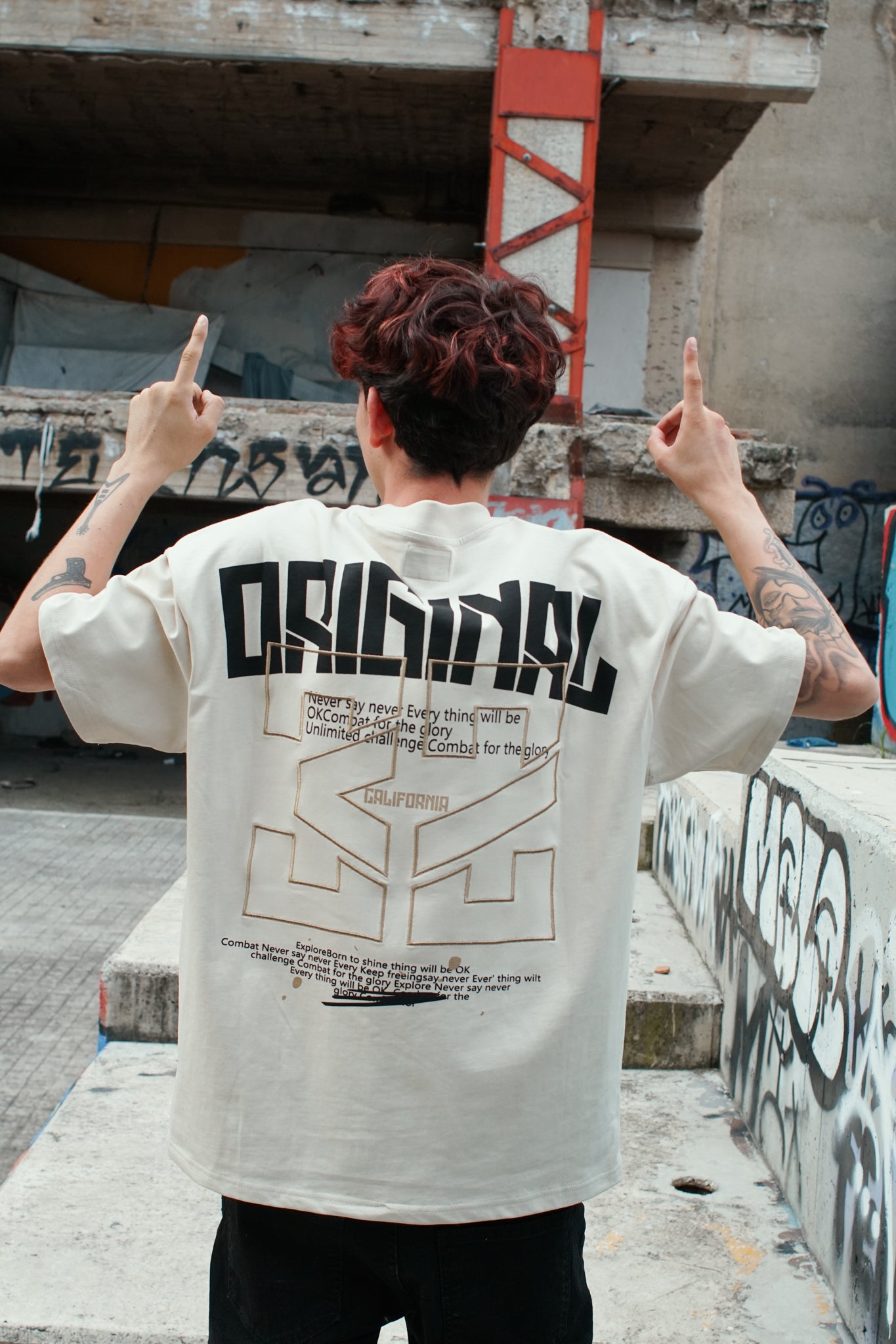 Playera Oversize 2548 270GRMS ORIGINAL Beige