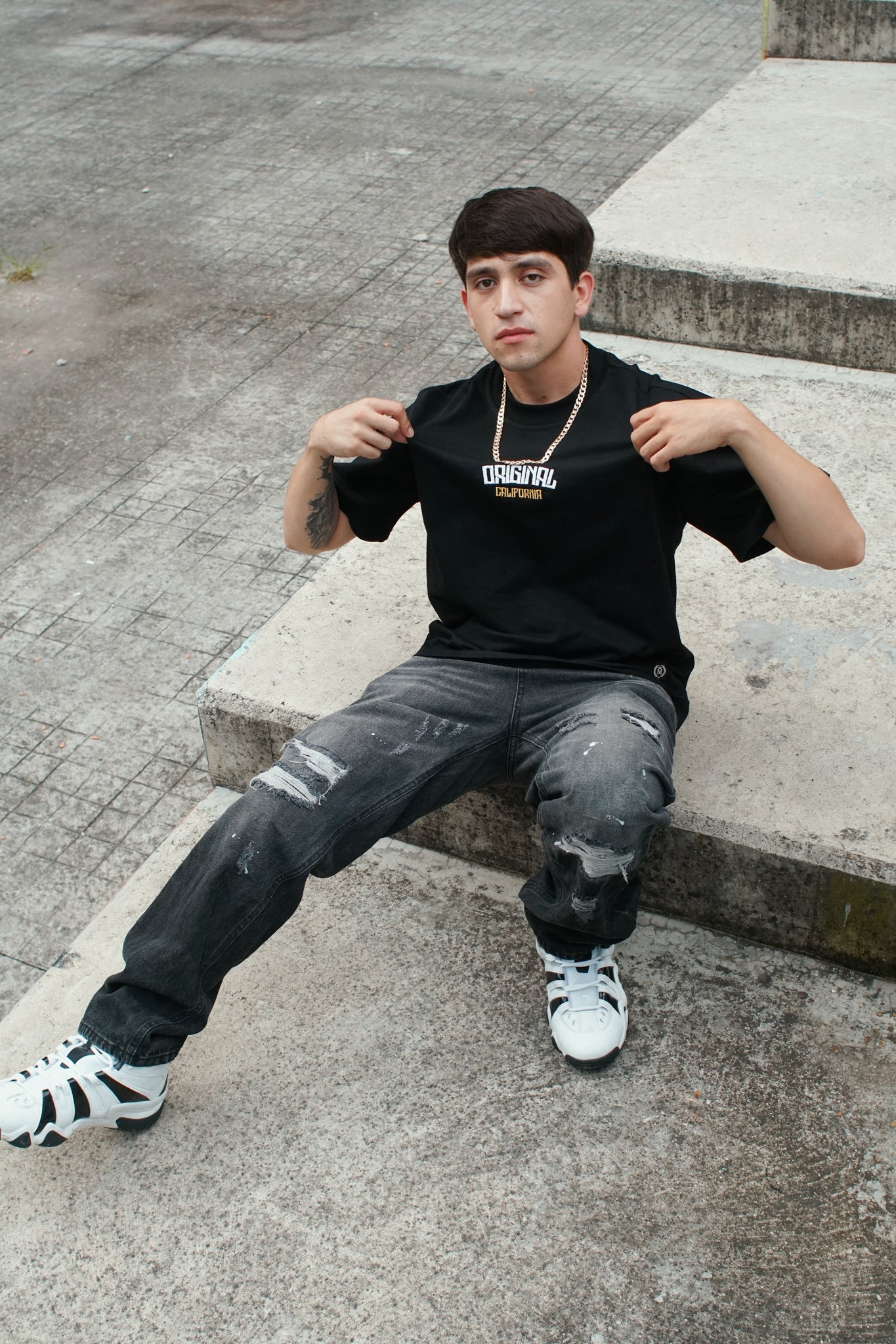 Playera Oversize 2548 270GRMS ORIGINAL Negro