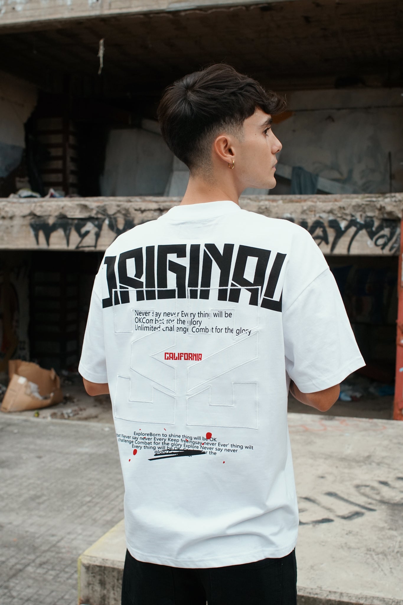 Playera Oversize 2548 270GRMS ORIGINAL Blanco