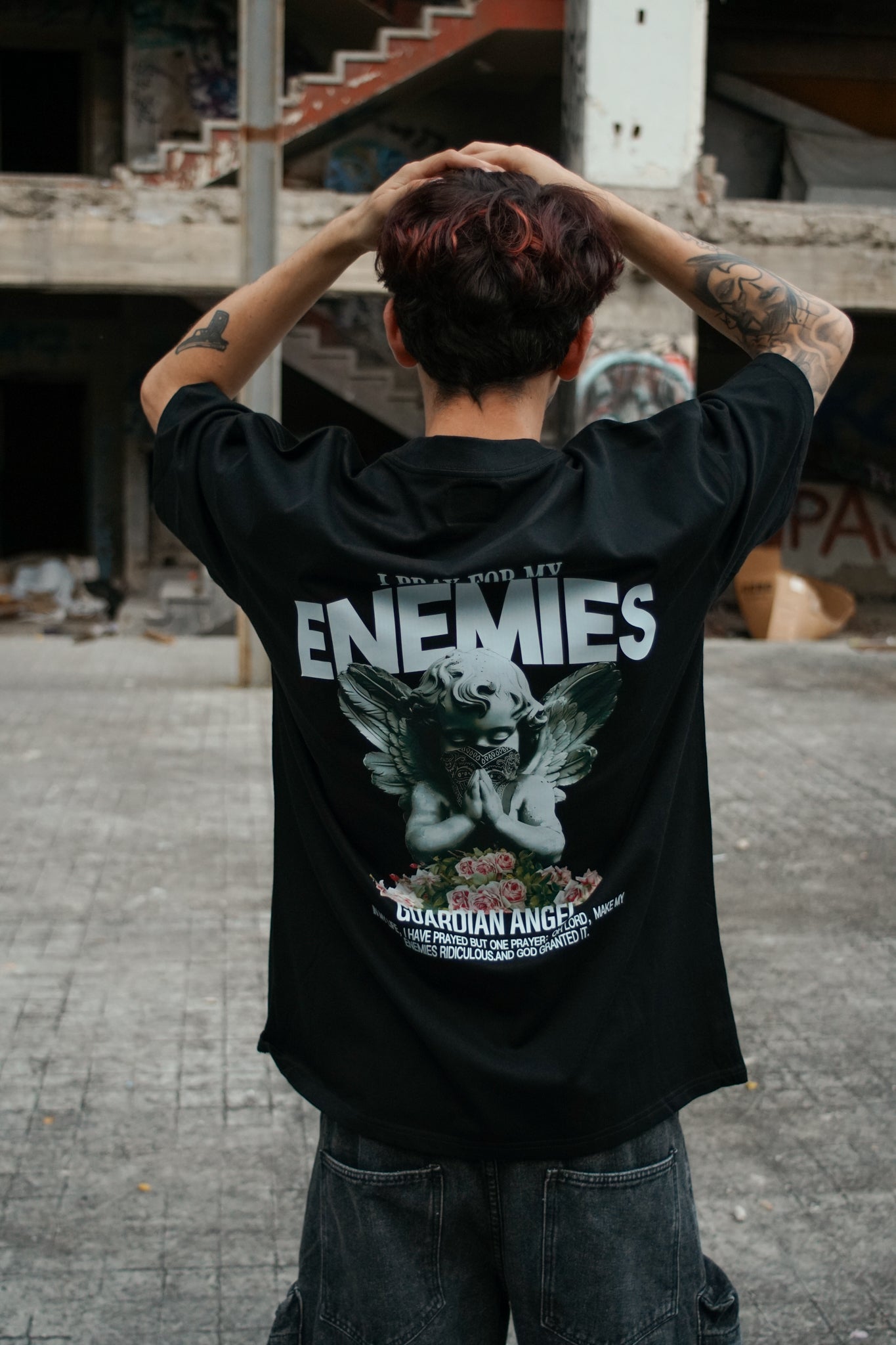 Playera oversize ENEMIES 240 grms