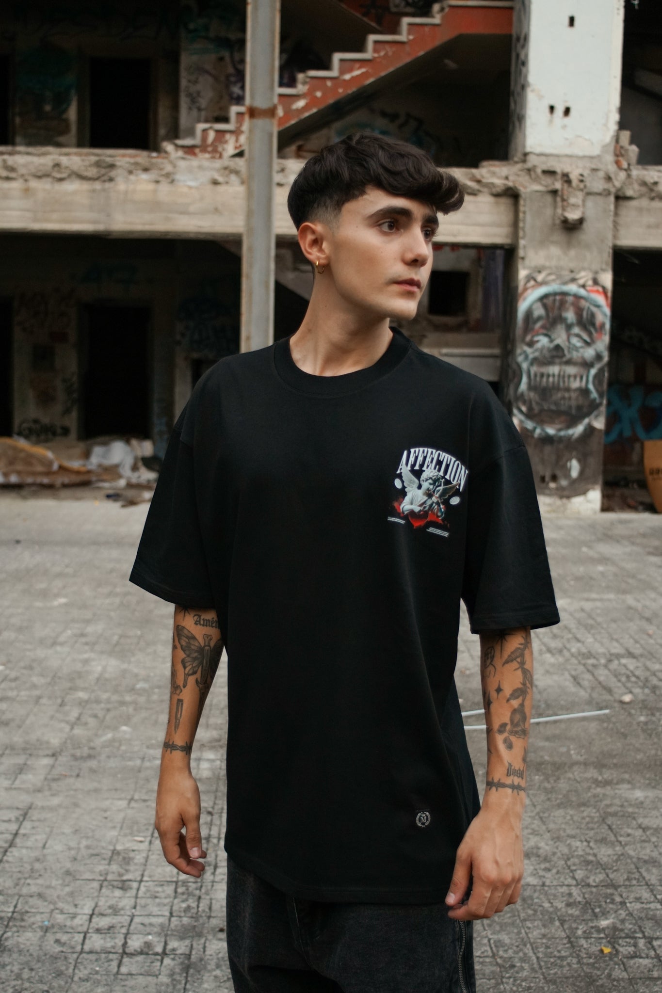 Playera oveersize AFFECTION 240 grms Negro