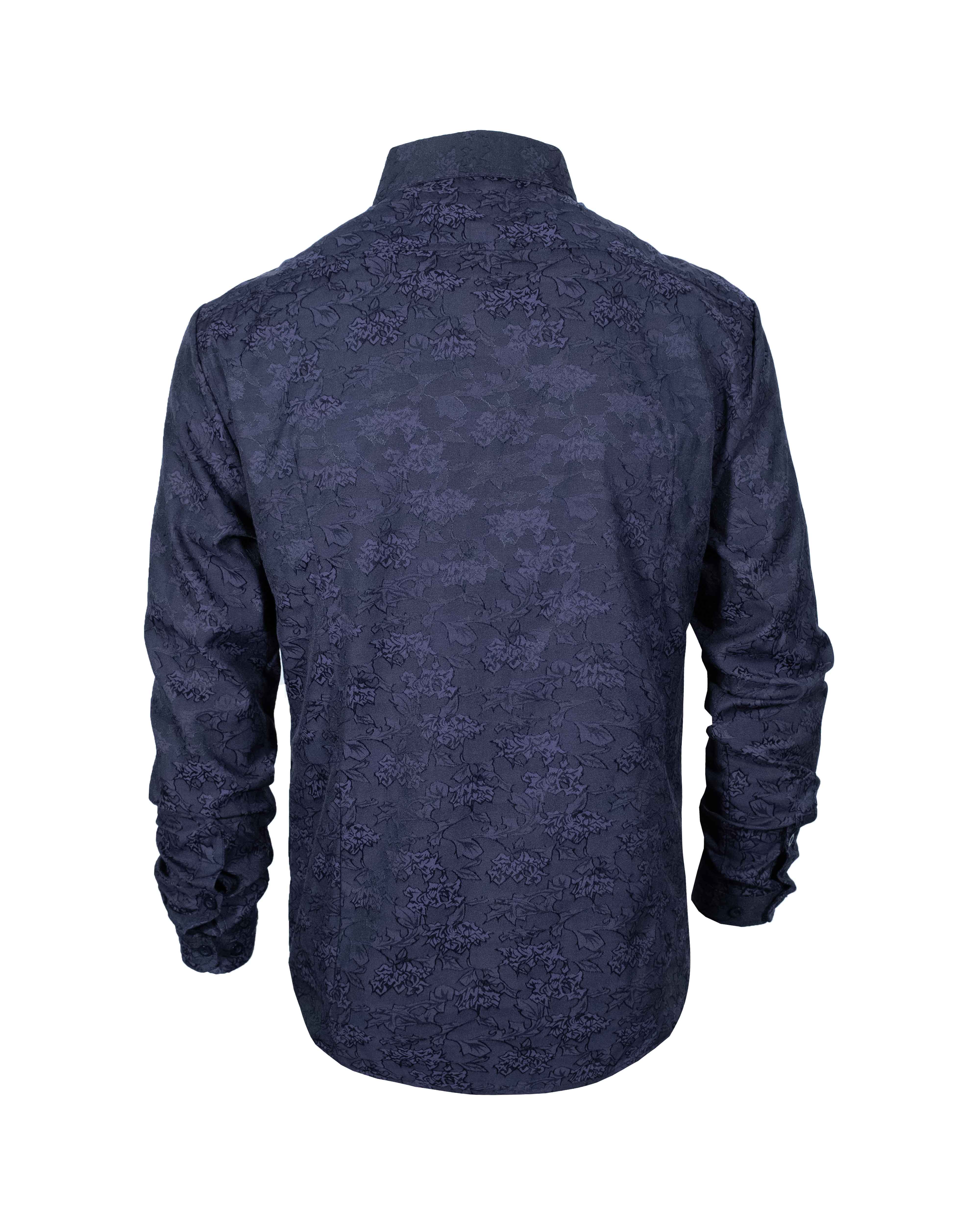 Camisa Formal Manga Larga 2312 Brocado Morado