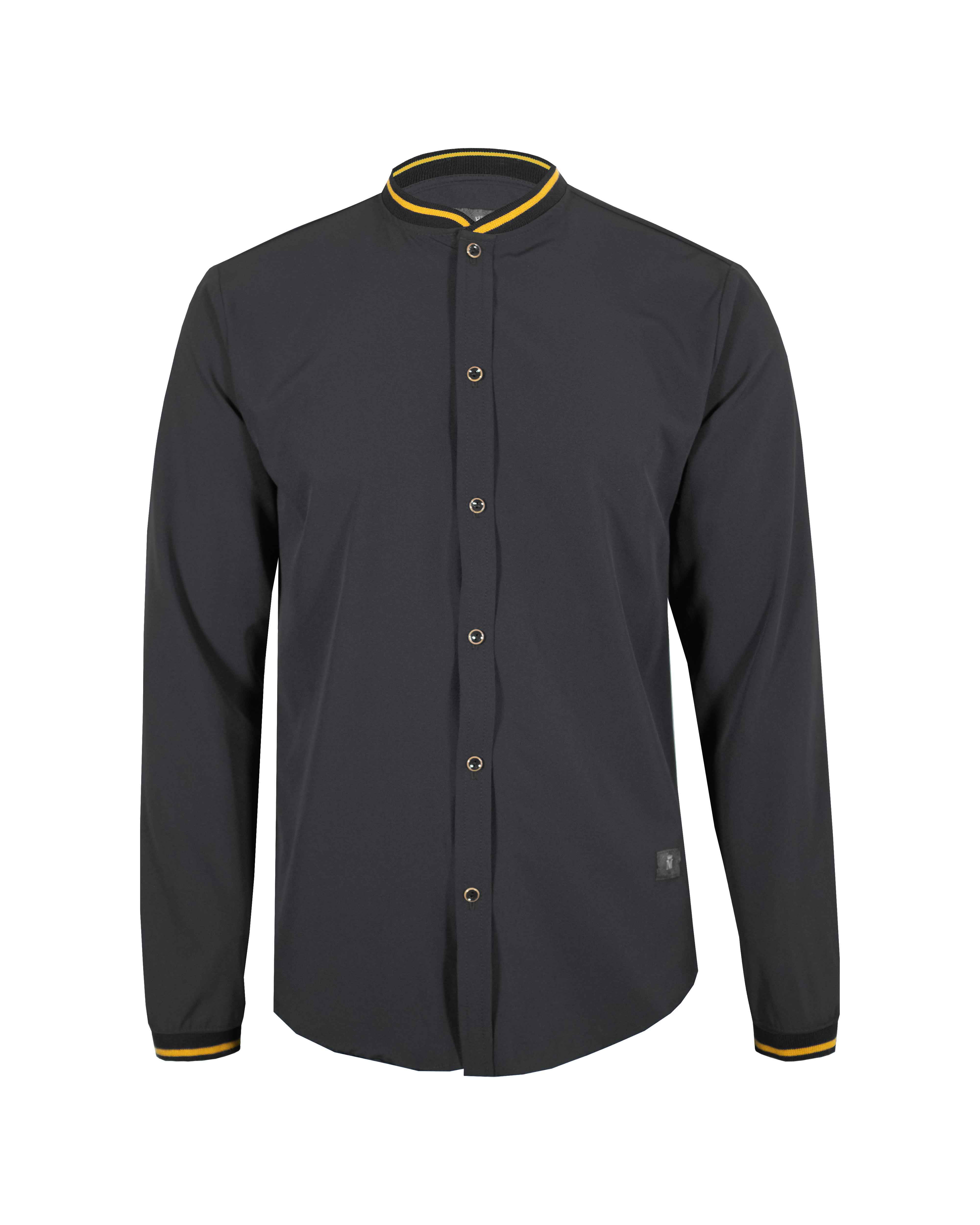 Camisa Negra Fresh Manga Larga 2352 #7