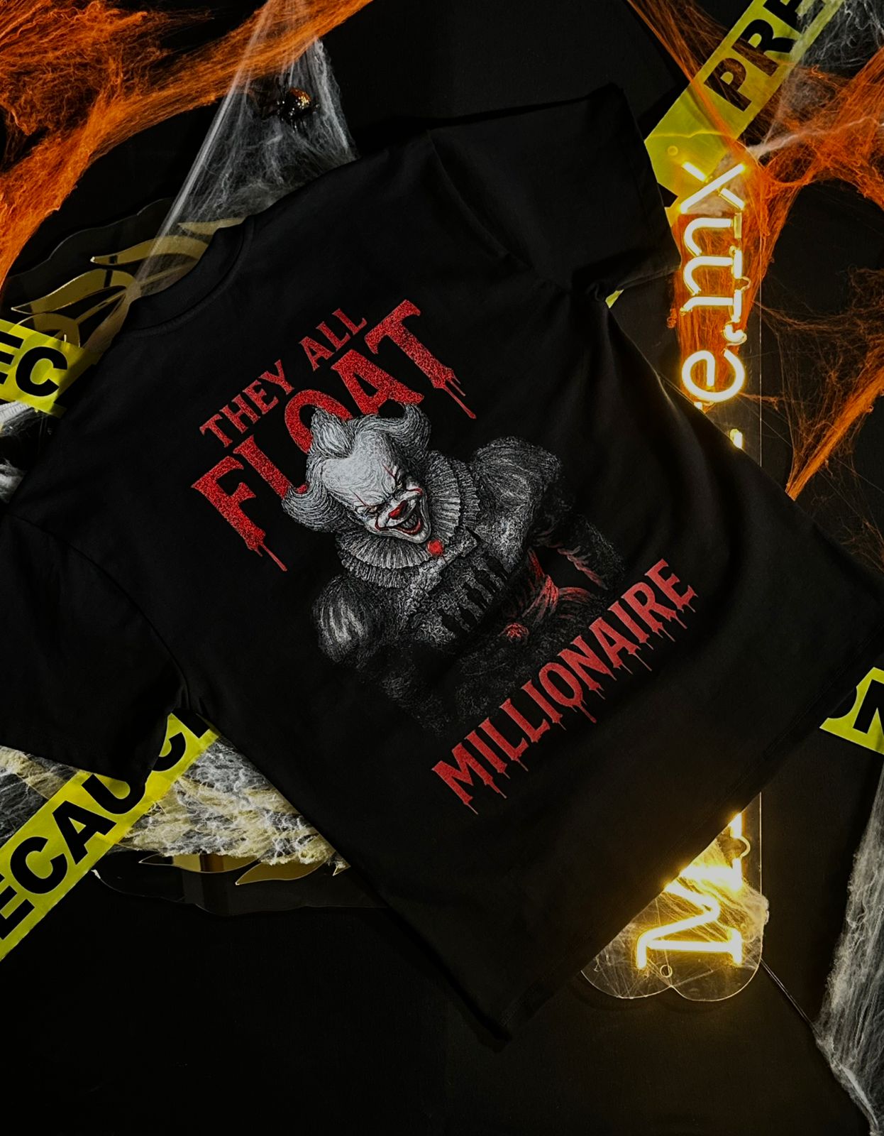 Playera 2577 Halloween IT Negro