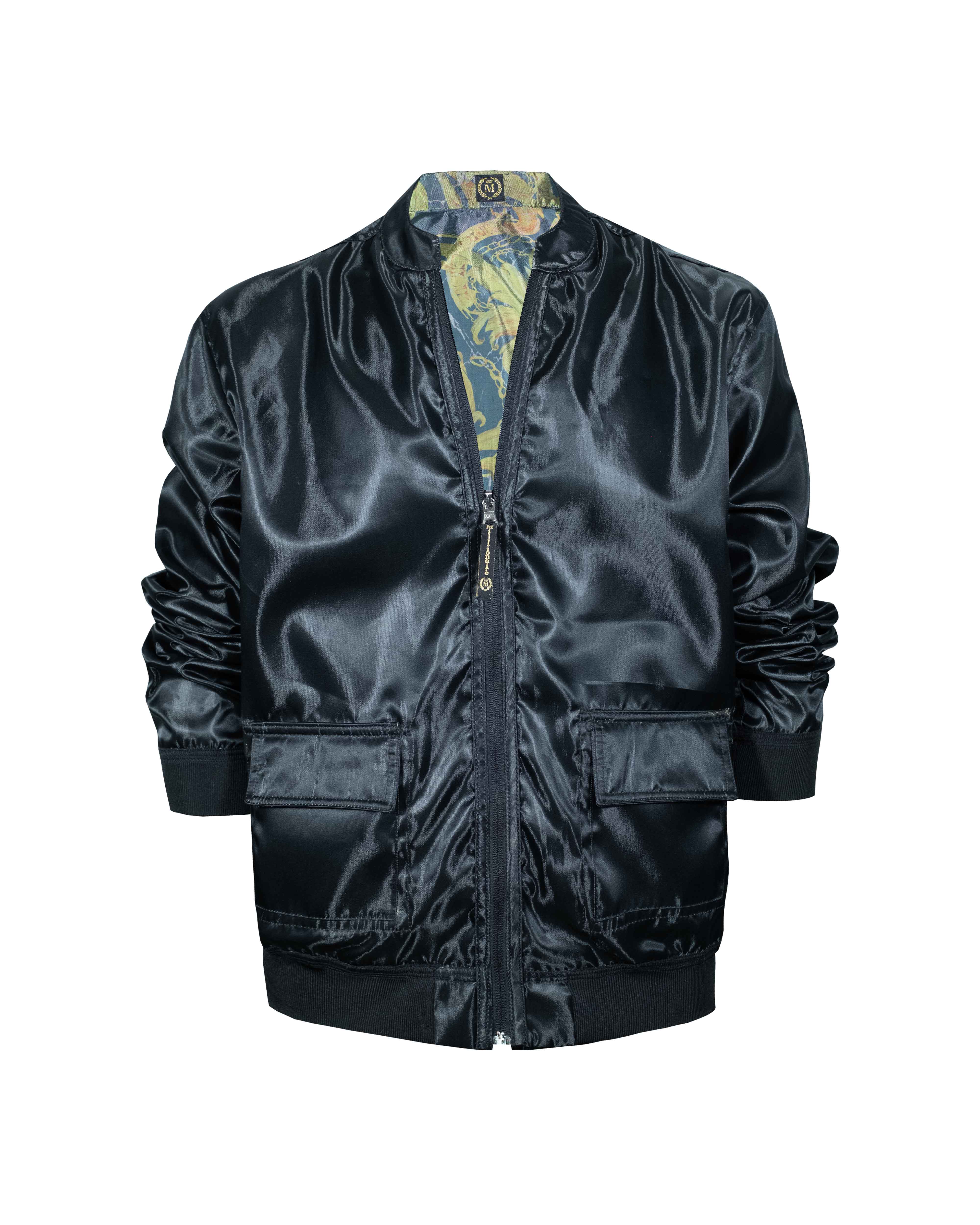 Chamarra Doble Vista Cuello Mao Leones Dorado 2343