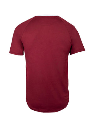 Playera en tendencia 21042 Tinto/Blanco/Shedron