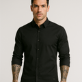 Camisa Repelente Formal Manga Larga 2328 Negro