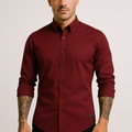 Camisa Repelente Formal Manga Larga 2328 Tinto