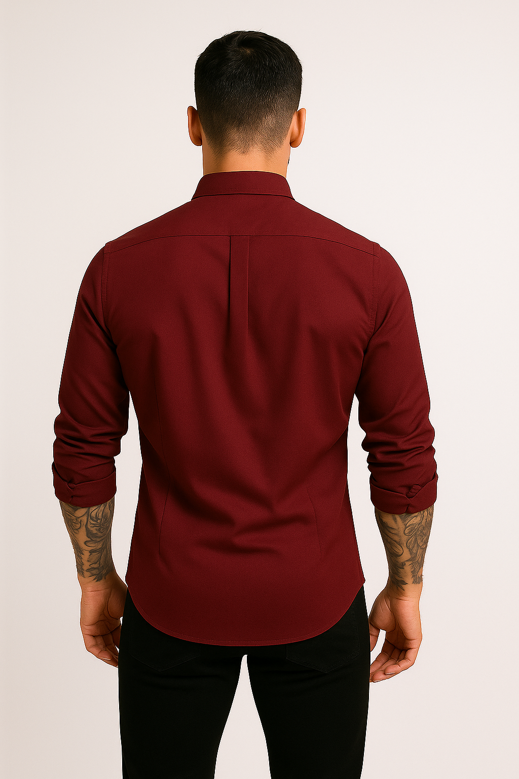 Camisa Repelente Formal Manga Larga 2328 Tinto