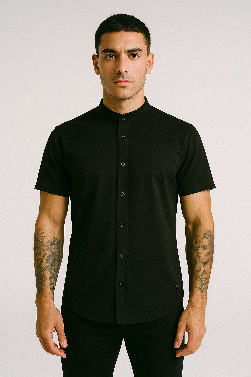 Camisa Repelente Mao Manga Corta 23100 Negro
