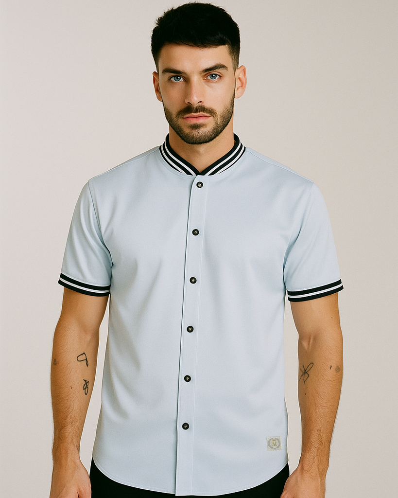 Camisa Cardigan 232013 Blanco Stretch