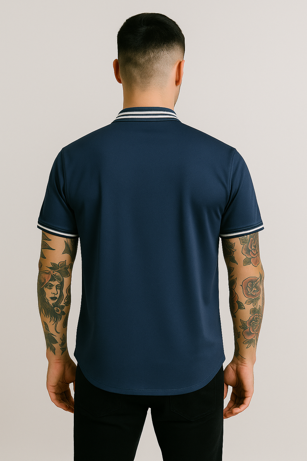 Camisa Repelente Cuello Cardigan 2353 Marino