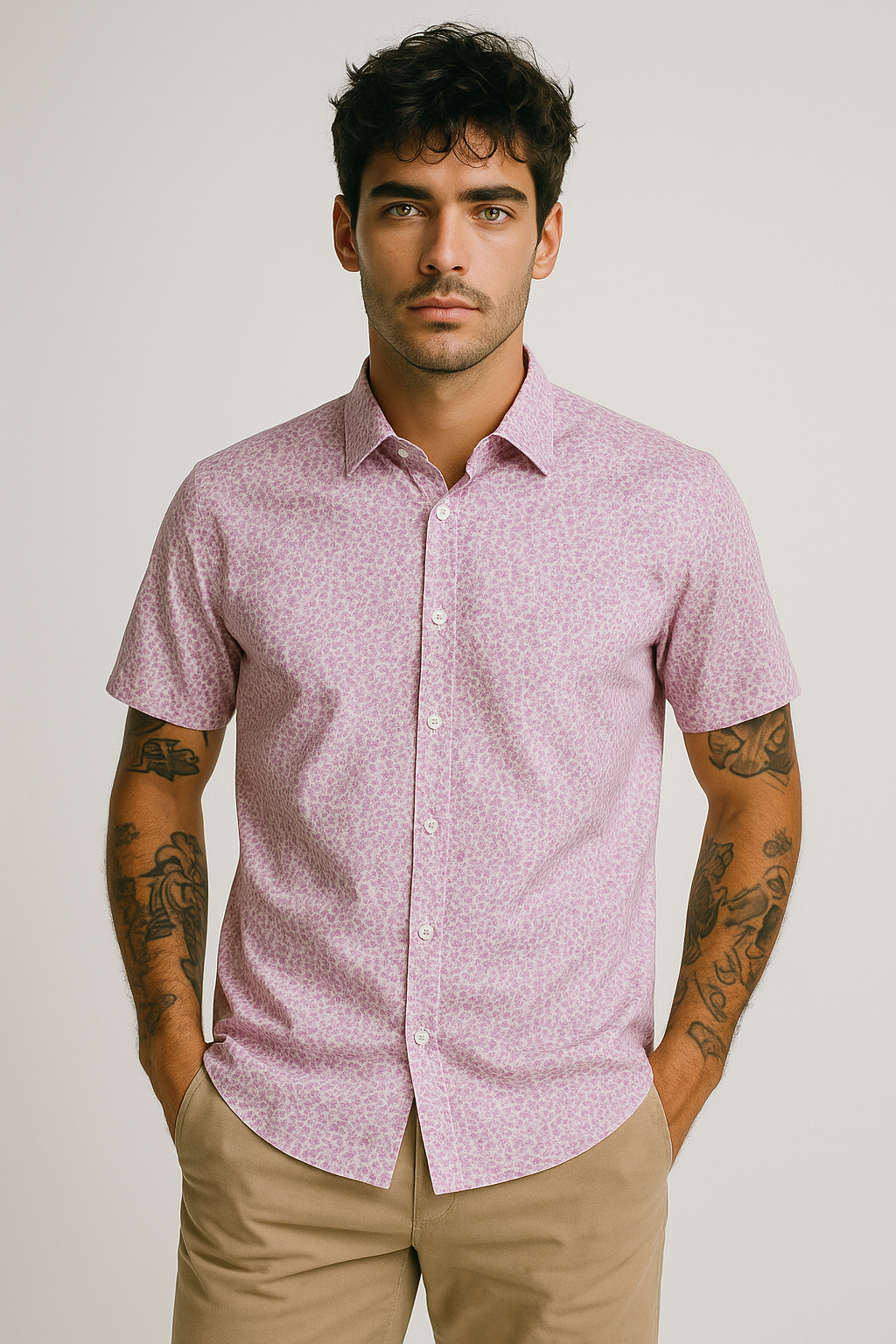 Camisa Formal 2316 Pink Roses