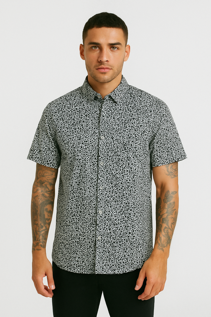 Camisa Formal 2316 White Flower