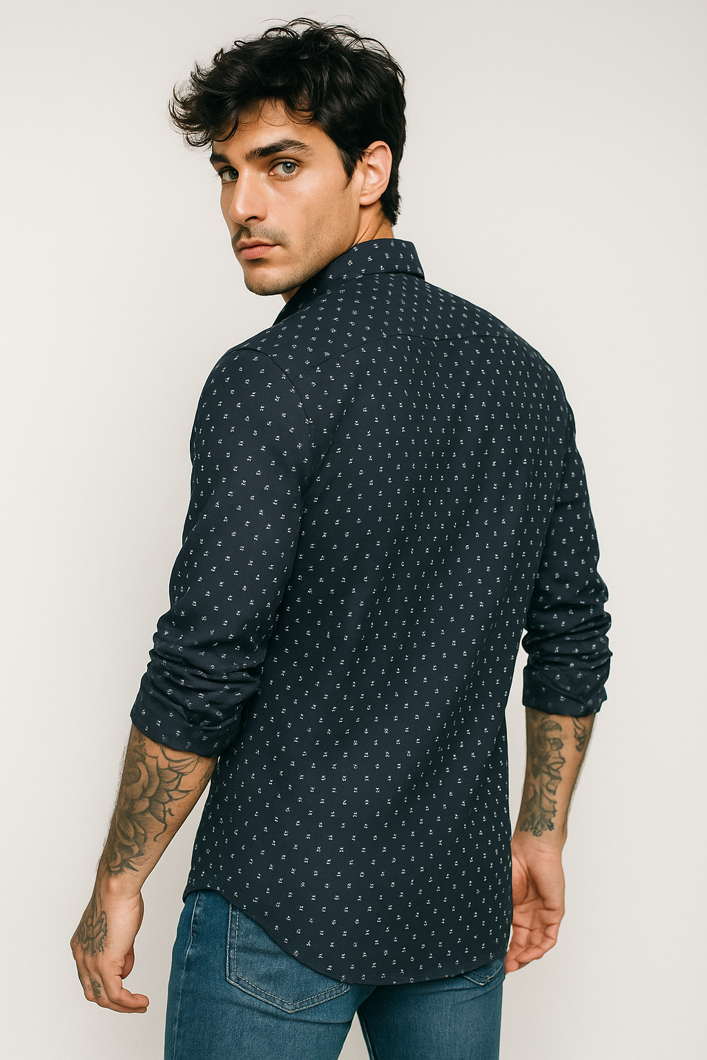 Camisa Formal Manga Larga 2309 Anclas