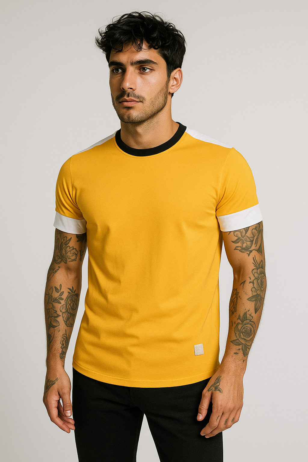 Playera cuello redondo Colors 21029 Mostaza