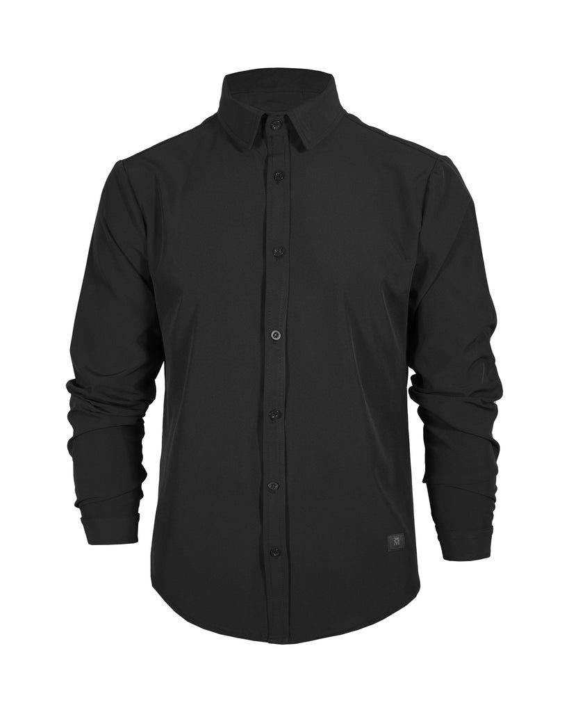 Camisa Repelente Formal Manga Larga 2328 Negro