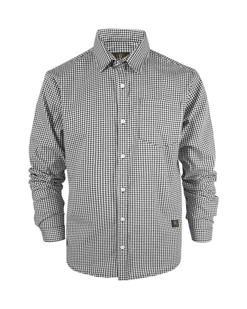 Camisa Formal Cuadros Negro 2306