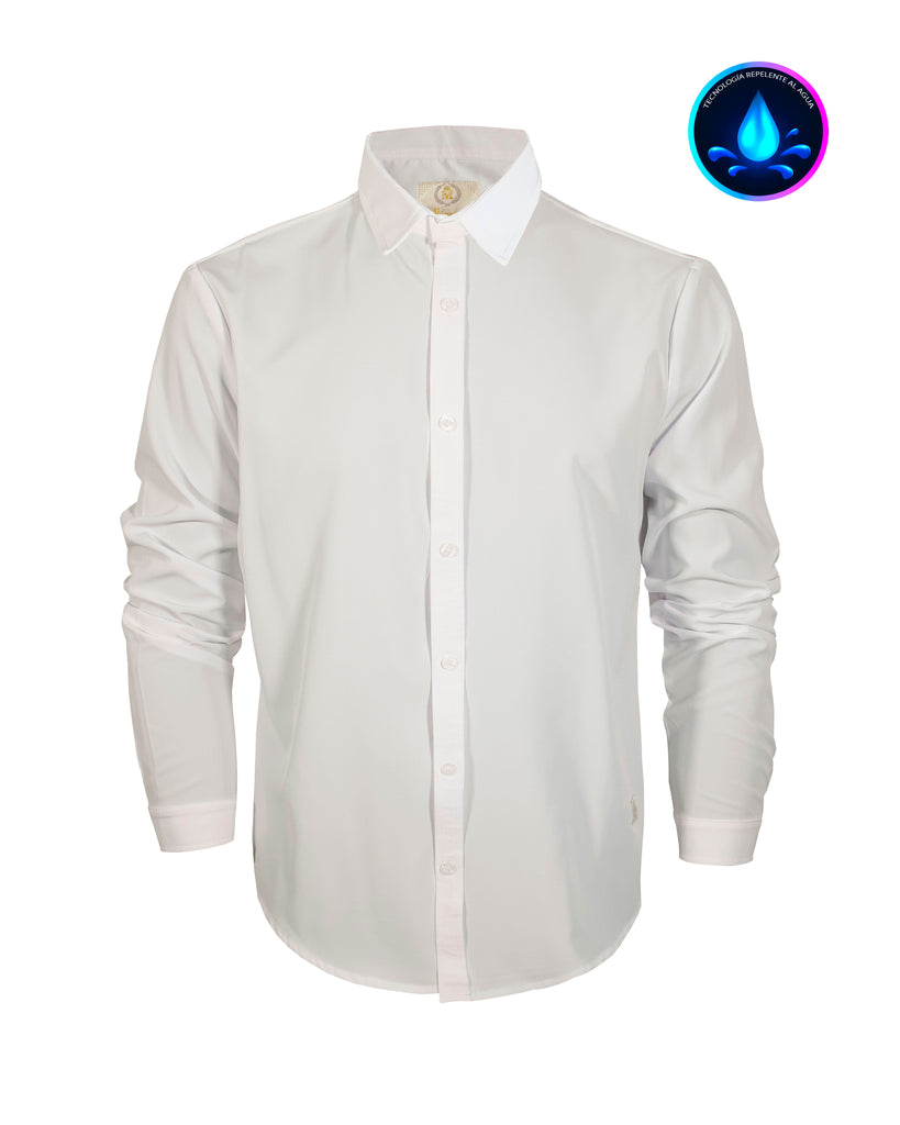 Camisa Repelente Formal Manga Larga 2328 Blanco