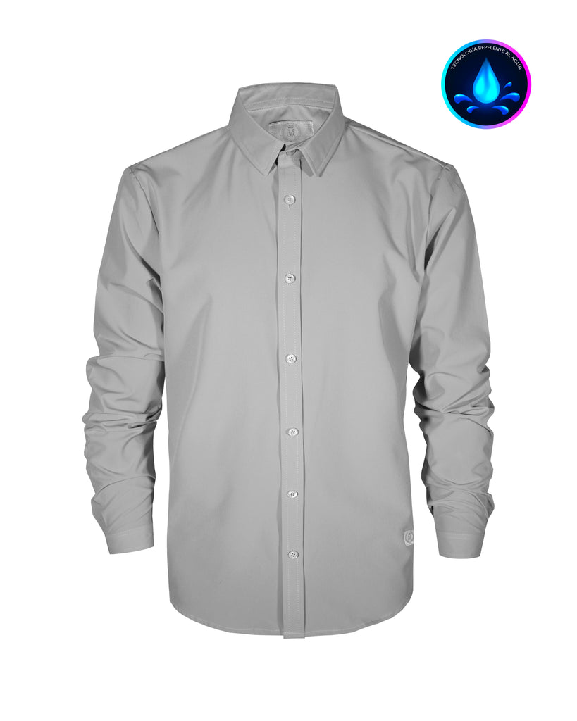 Camisa Repelente Formal Manga Larga 2328 Gris