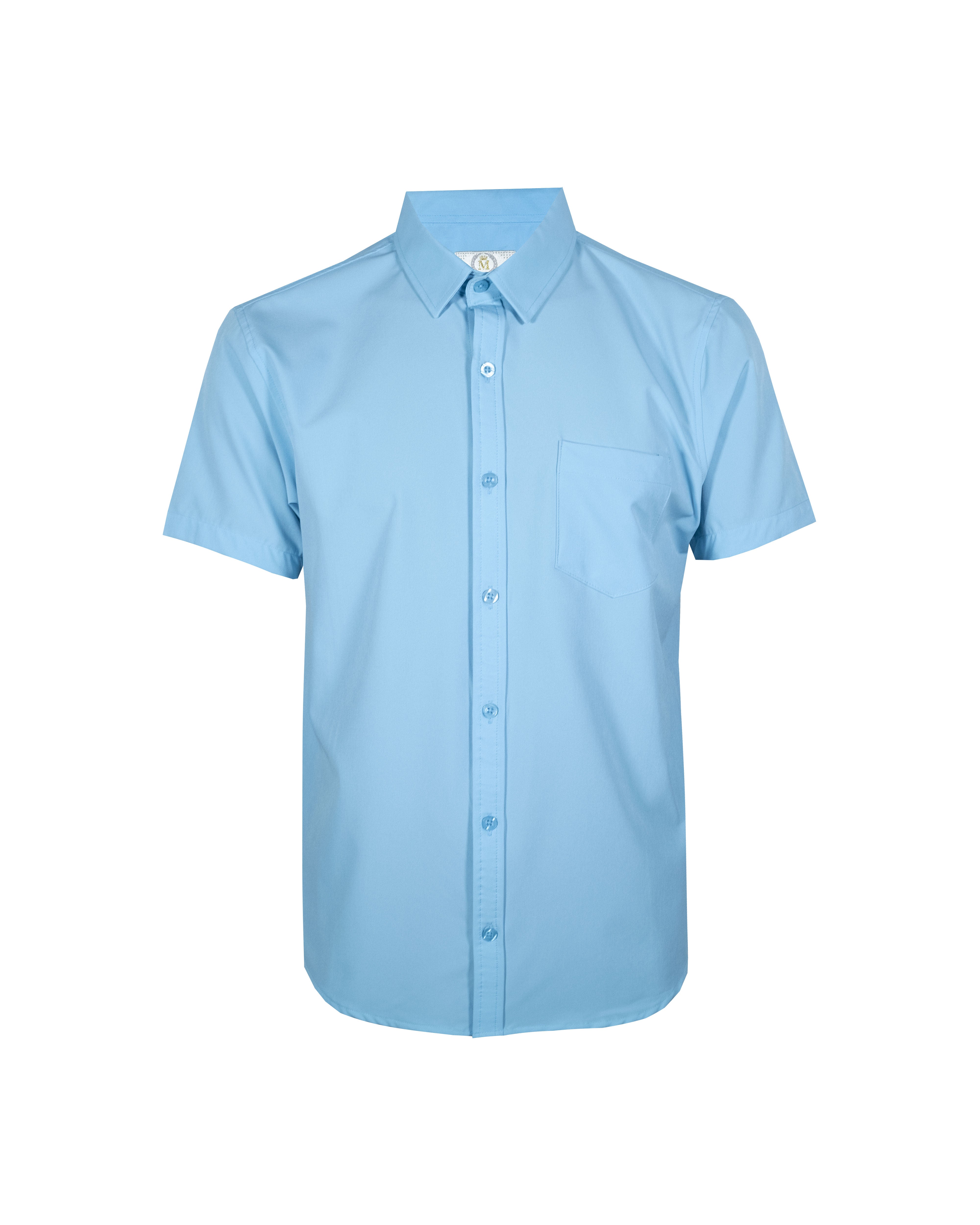 Camisa Repelente Formal Manga Corta 23101 Azul Cielo