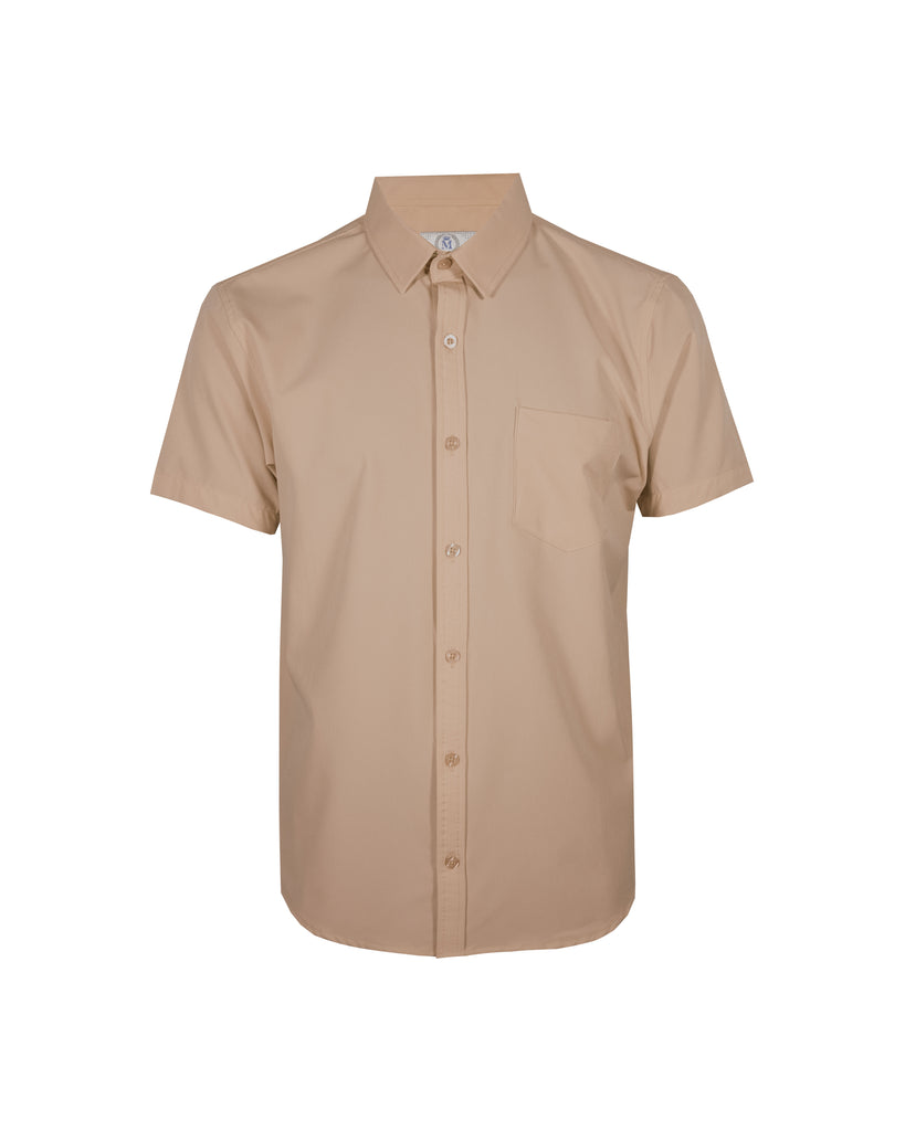 Camisa Repelente Formal Manga Corta 23101 Beige