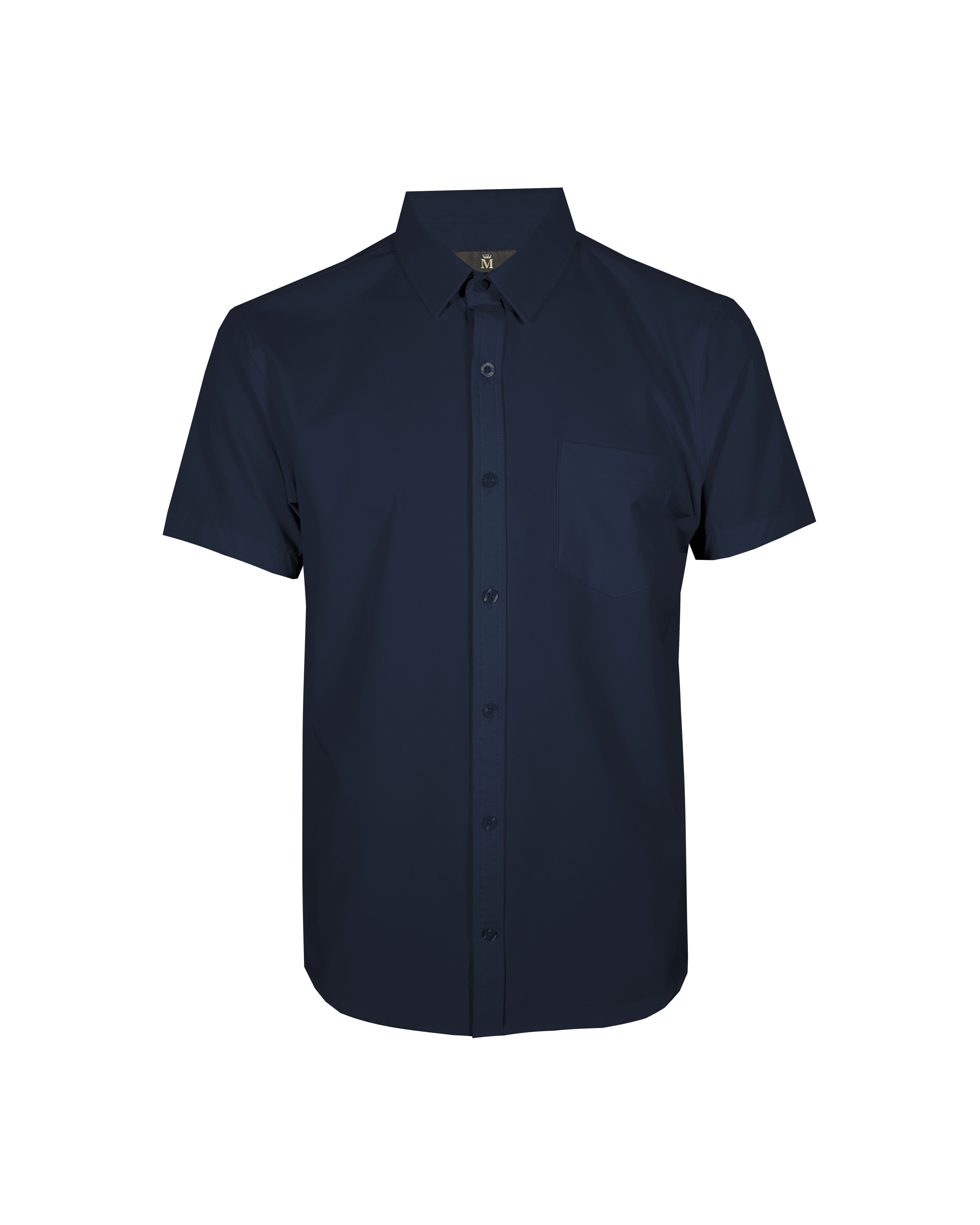 Camisa Repelente Formal Manga Corta 23101 Marino