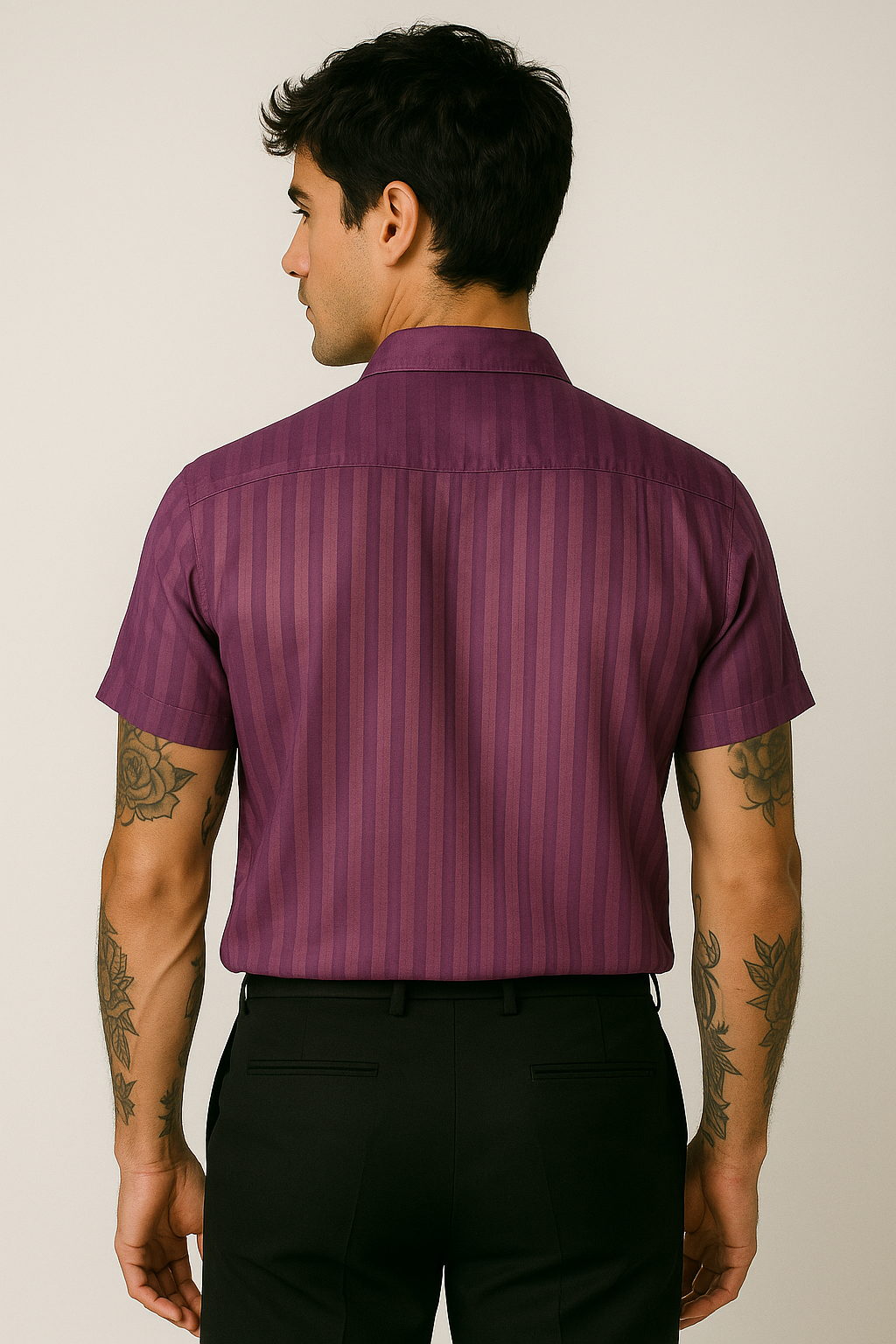 Camisa Formal 2302 Morada Transparencia