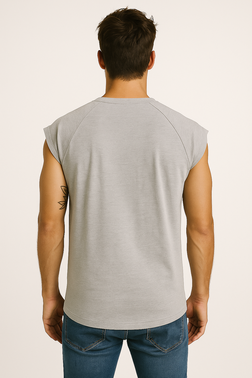 Playera sin manga Tank Top Gris 21040