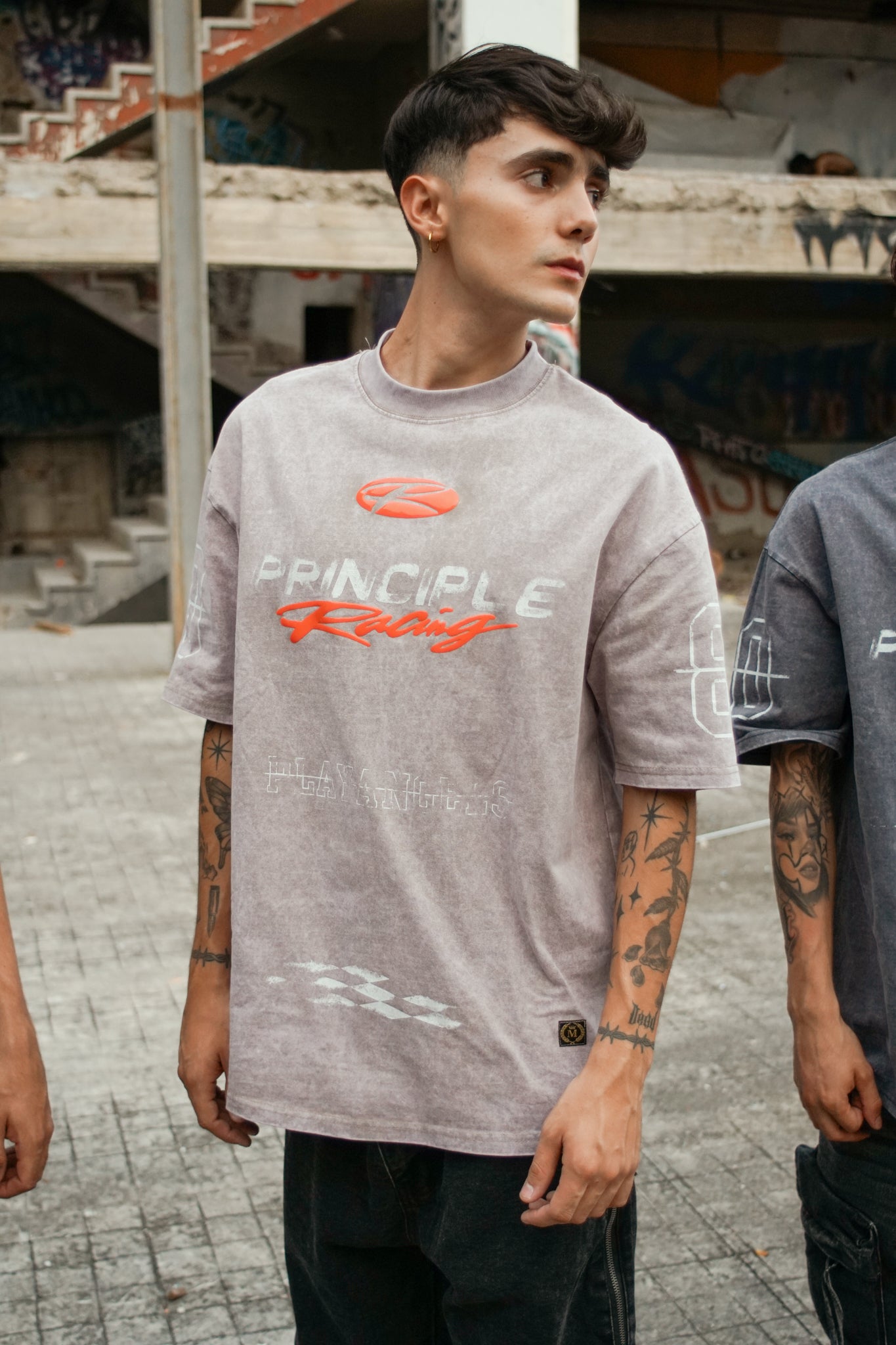 Playera Oversize 2548 270GRMS RACING CAQUI