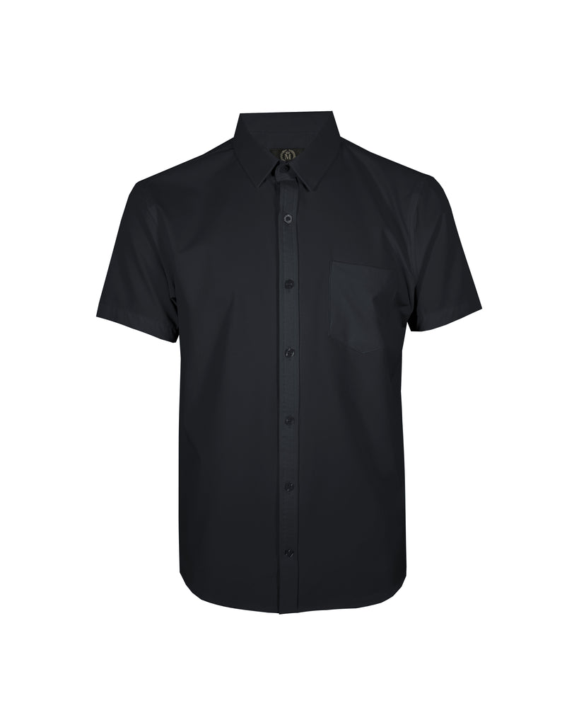 Camisa Repelente Formal Manga Corta 23101 Negro