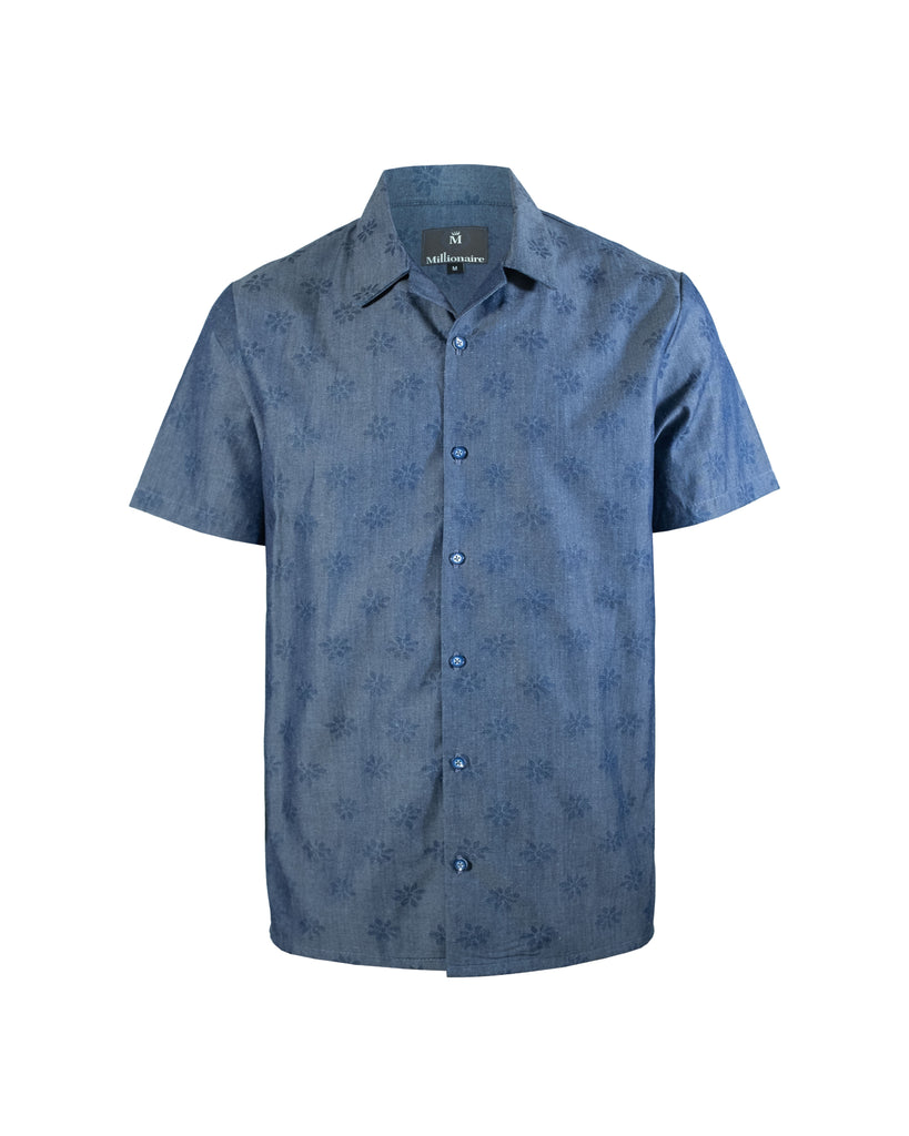 Camisa Sport 2314 Mezclilla Floral