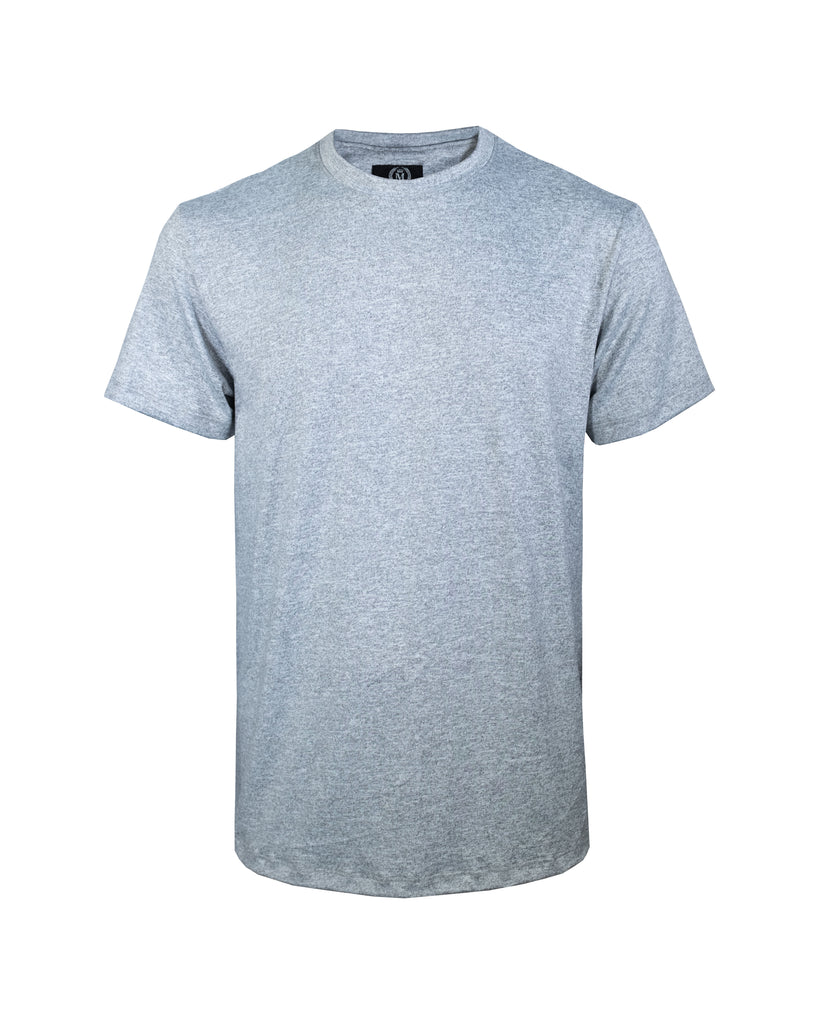 Playera básica cuello redondo gris jaspe 2319