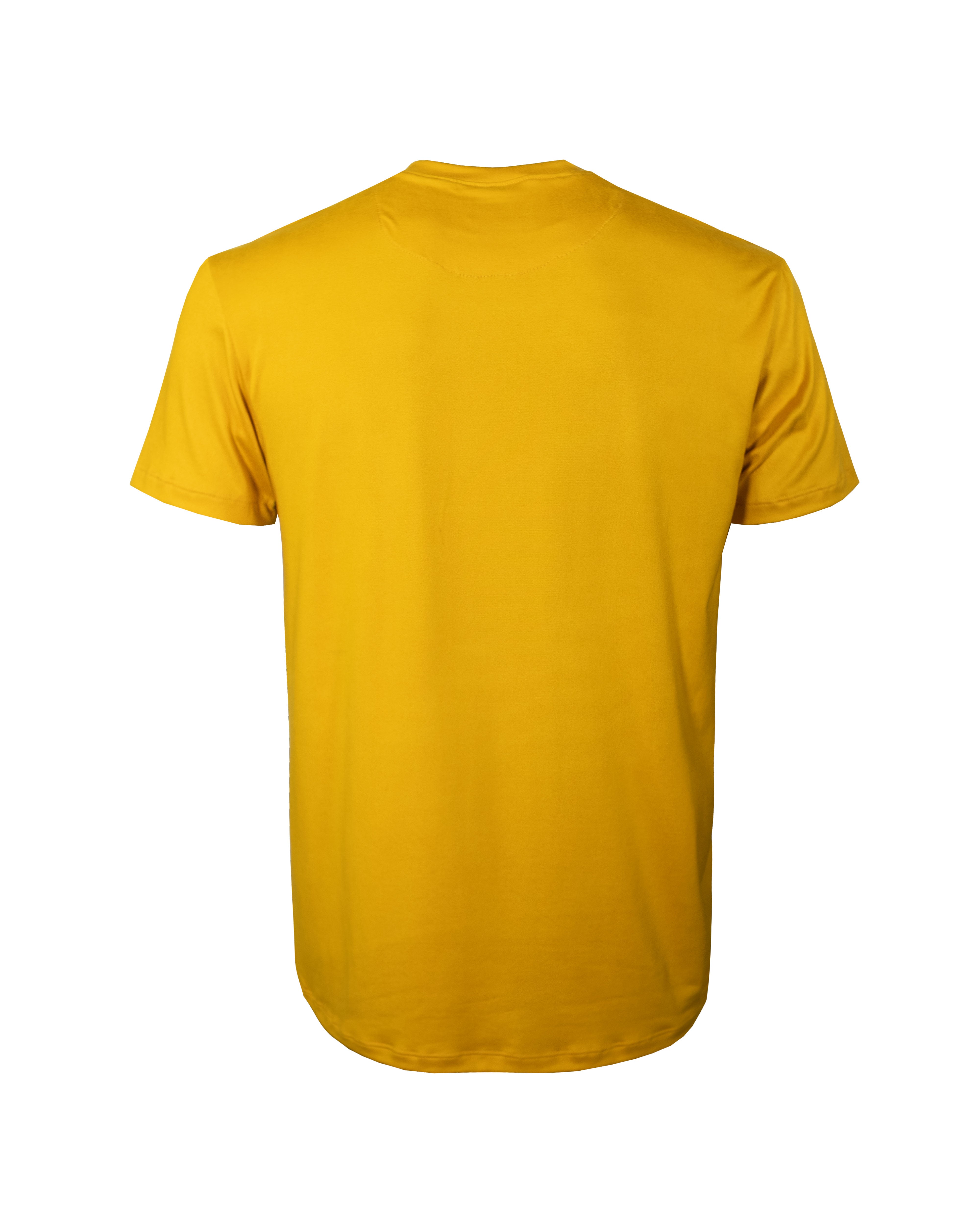 Playera básica cuello redondo mostaza 2319
