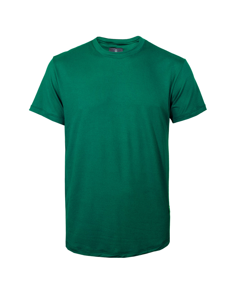 Playera básica cuello redondo  verde 2319