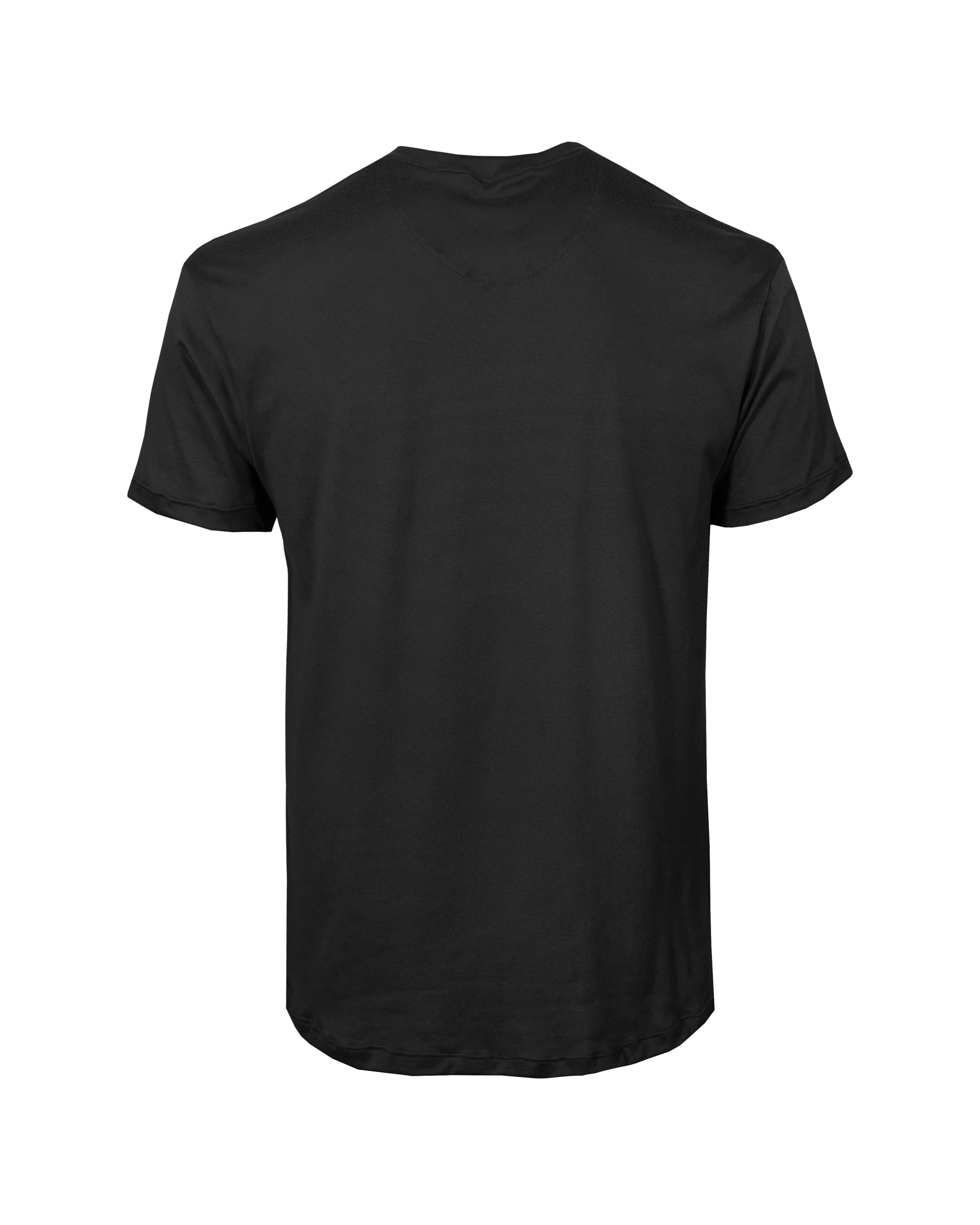 Playera básica cuello redondo negro 2319
